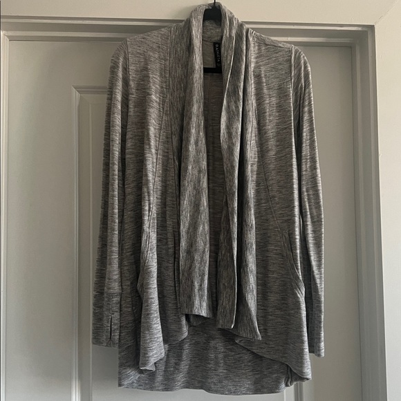 Athleta Heathered Gray Women's Pranayama Wrap Cardigan - Picture 2 of 2